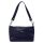 MiaMore 01-016 sötétkék női bőr válltáska 28 x 17 cm