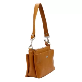 MiaMore 01-016 konyak női bőr válltáska 28 x 17 cm