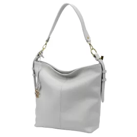   Gregorio 1714 szürke női bőr kézitáska, válltáska, oldaltáska 36 x 30 x 13 cm
