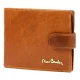 Pierre Cardin férfi bőr pénztárca, konyak, RFID védelemmel, 12 × 9,5 cm