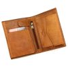Pierre Cardin konyak, férfi bőr pénztárca, RFID 9,5 × 12,5 cm