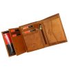 Pierre Cardin konyak, férfi bőr pénztárca, RFID 9,5 × 12,5 cm