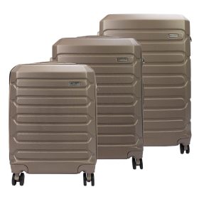   Pierre Cardin bronz abs 3 részes kemény fedeles bőrönd szett 53/65/72 cm