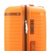 Pierre Cardin narancs abs 3 részes kemény fedelű bőrönd szett 56/66/76 cm