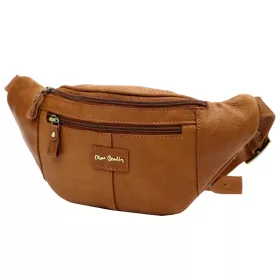   Pierre Cardin TILAK112 9323 konyakbarna női marhabőr övtáska, crossbody 34 x 15 x 8 cm