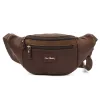 Pierre Cardin TILAK112 9323 barna bőr övtáska, crossbody 34 x 15 x 8 cm