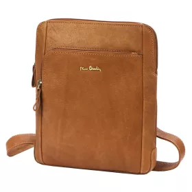   Pierre Cardin TILAK112 9423 barna férfi bőr oldaltáska, válltáska 22 x 26 x 6 cm