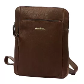  Pierre Cardin TILAK112 9423 barna férfi bőr oldaltáska, válltáska 22 x 26 x 6 cm