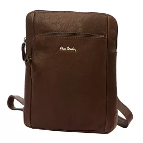  Pierre Cardin TILAK112 9423 barna férfi bőr oldaltáska, válltáska 22 x 26 x 6 cm