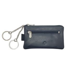 Giorgio Carelli kék bőr kulcstartó 11,5 x 6,5 cm