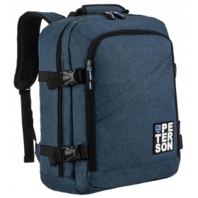  Peterson PTN PLG-02 navy hátizsák WizzAir kézipoggyász, kabintáska 30 x 40 x 20 cm