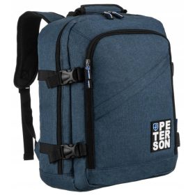   Peterson PTN PLG-02 navy hátizsák WizzAir kézipoggyász, kabintáska 30 x 40 x 20 cm