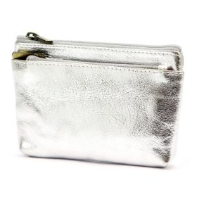   VerMari ET MET-M-3 ezüst női bőr pénztárca és irattartó 13 x 9 x 2 cm