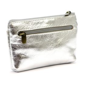   VerMari ET MET-M-3 ezüst női bőr pénztárca és irattartó 13 x 9 x 2 cm