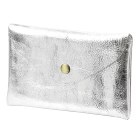   VerMari ET MET-L-1 ezüst női bőr pénztárca és irattartó 15.5 x 10 x 2 cm