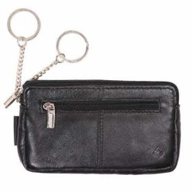 Giorgio Carelli fekete bőr kulcstartó 14,9 x 8