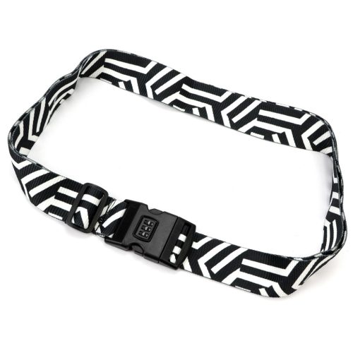 Gregorio Luggage Strap D2 fekete-fehér bőrönd biztonsági zár 5 cm