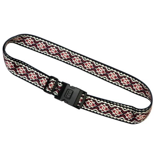 Gregorio Luggage Strap D4 mintás bordó bőrönd biztonsági öv 5 cm