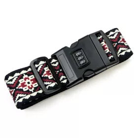   Gregorio Luggage Strap D4 mintás bordó bőrönd biztonsági öv 5 cm