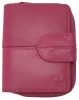Giorgio Carelli női magenta bőr átfogópántos pénztárca RFID védelemmel, 12 x 9 cm
