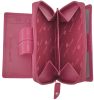 Giorgio Carelli női magenta bőr átfogópántos pénztárca RFID védelemmel, 12 x 9 cm