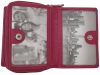 Giorgio Carelli női magenta bőr átfogópántos pénztárca RFID védelemmel, 12 x 9 cm
