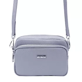   MiaMore 01-062 SILVER lila női bőr válltáska, oldaltáska 18.5 x 13.5 x 7.5 cm