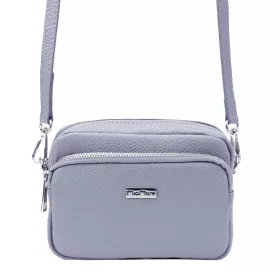   MiaMore 01-062 SILVER lila női bőr válltáska, oldaltáska 18.5 x 13.5 x 7.5 cm