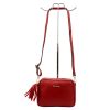 Pierre Cardin FRZ 1501 bordó női bőr válltáska, oldaltáska, crossbody 21 x 16 x 8 cm