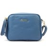 Pierre Cardin FRZ 1501 kék női bőr válltáska, oldaltáska, crossbody 21 x 16 x 8 cm