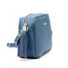 Pierre Cardin FRZ 1501 kék női bőr válltáska, oldaltáska, crossbody 21 x 16 x 8 cm