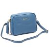 Pierre Cardin FRZ 1501 kék női bőr válltáska, oldaltáska, crossbody 21 x 16 x 8 cm