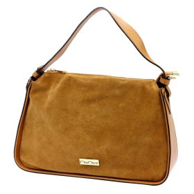   MiaMore 01-066 konyak női bőr kézitáska, válltáska 34 x 23 x 10 cm