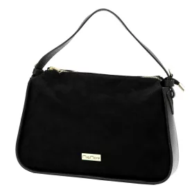   MiaMore 01-066 fekete női bőr kézitáska, válltáska 34 x 23 x 10 cm