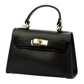   Luka 24-002 MELODY fekete női bőr kézitáska, válltáska 21 x 14 x 8 cm