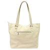 MiaMore 01-058 bézs női bőr válltáska, shopper 40 x 30 x 12 cm