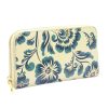 Gregorio G01 8822 krém mintás női bőr pénztárca 20 x 11 x 2.8 cm