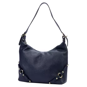   Luka 24-006 sötétkék női bőr válltáska 32 x 27 x 11 cm
