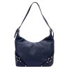 Luka 24-006 sötétkék női bőr válltáska 32 x 27 x 11 cm 
