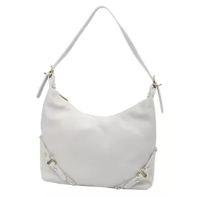 Luka 24-006 ekrü női bőr válltáska 32 x 27 x 11 cm