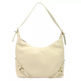 Luka 24-006 bézs női bőr válltáska 32 x 27 x 11 cm