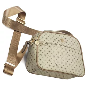 BRICIOLE 4157# bézs női rostbőr táska 9 x 19 x 26 cm