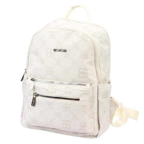 B.Cavalli BC1232 fehér mintás női hátizsák 25 x 32 x 16 cm