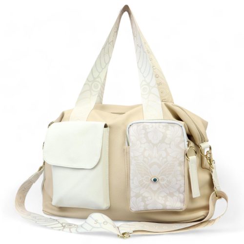 EGO E23022S7 120024WL bézs női utazótáska 55 x 35 x 21 cm