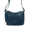 Pierre Cardin FRZ 1721 petrolkék női bőr válltáska, oldaltáska 26 x 22 x 12 cm