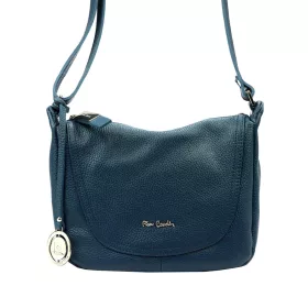   Pierre Cardin FRZ 1721 petrolkék női bőr válltáska, oldaltáska 26 x 22 x 12 cm