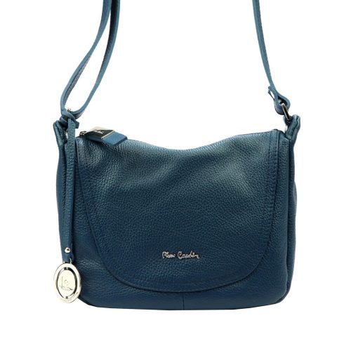 Pierre Cardin FRZ 1721 petrolkék női bőr válltáska, oldaltáska 26 x 22 x 12 cm