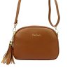 Pierre Cardin 4500 FTT barna női bőr válltáska 23.5 x 16.5 x 9 cm