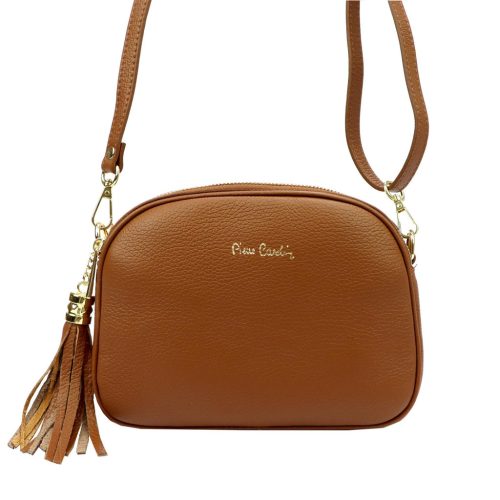 Pierre Cardin 4500 FTT barna női bőr válltáska 23.5 x 16.5 x 9 cm
