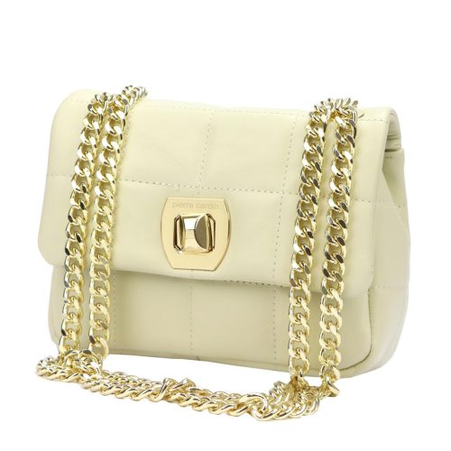 Pierre Cardin FRZ 1956 SAVAGE bézs női bőr válltáska 22 x 16 x 8 cm
